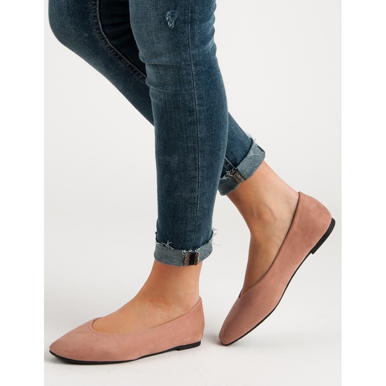 Seastar Ballerines en daim poudré rose 2