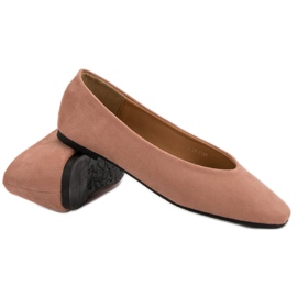 Seastar Ballerines en daim poudré rose 5