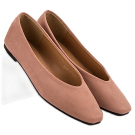 Seastar Ballerines en daim poudré rose 6