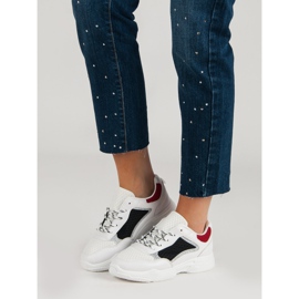 Chaussures de sport confortables blanche multicolore 2