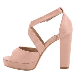 Seastar Sandales en daim sur la plate-forme rose 3