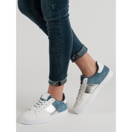 Chaussures de sport confortables blanc bleu 2