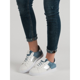 Chaussures de sport confortables blanc bleu 1