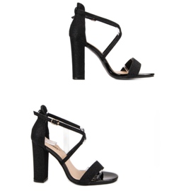 Seastar Sandales élégantes à paillettes noir 1