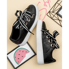 Chaussures de sport à paillettes noir 1