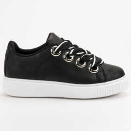 Chaussures de sport à paillettes noir 2