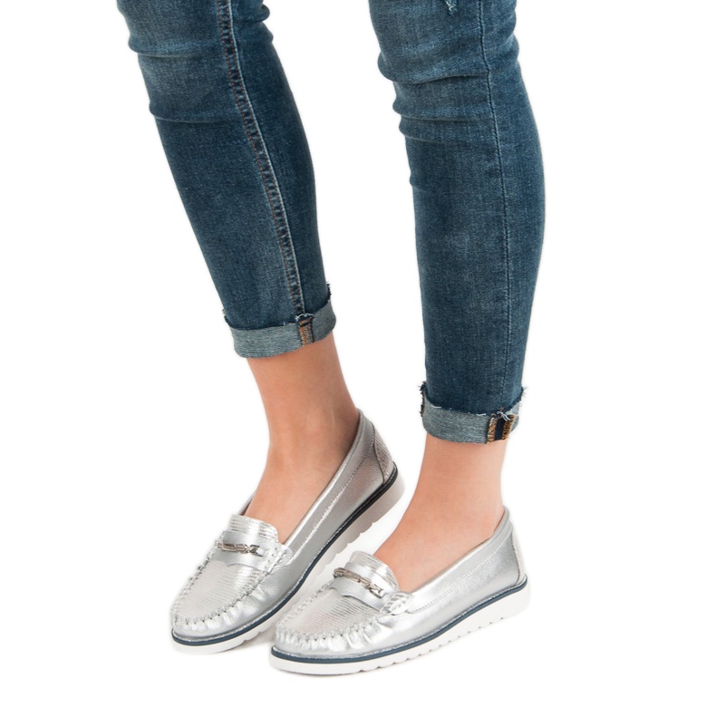 Filippo Mocassins en cuir confortables gris 2 Filippo Mocassins en cuir confortables gris 2