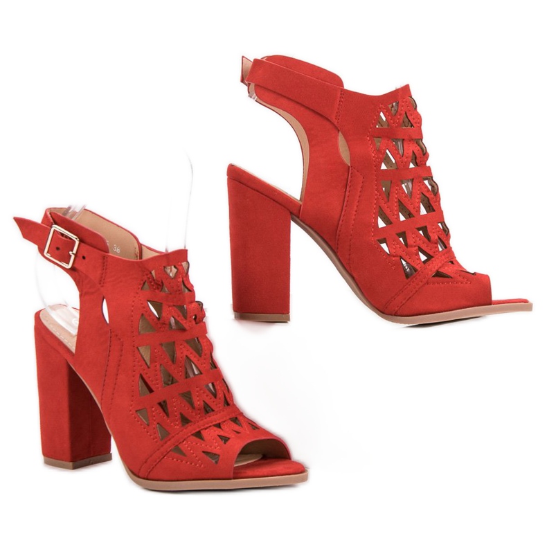 Chc Shoes Sandales ajourées rouge 2