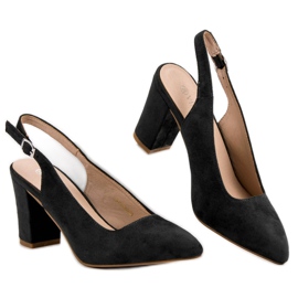 Escarpins en daim VINCEZA le noir 3