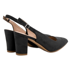 Escarpins en daim VINCEZA noir 2