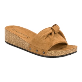 Slippers en daim VINCEZA brun 4