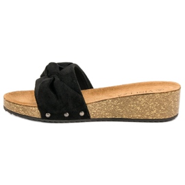Slippers en daim VINCEZA le noir 4