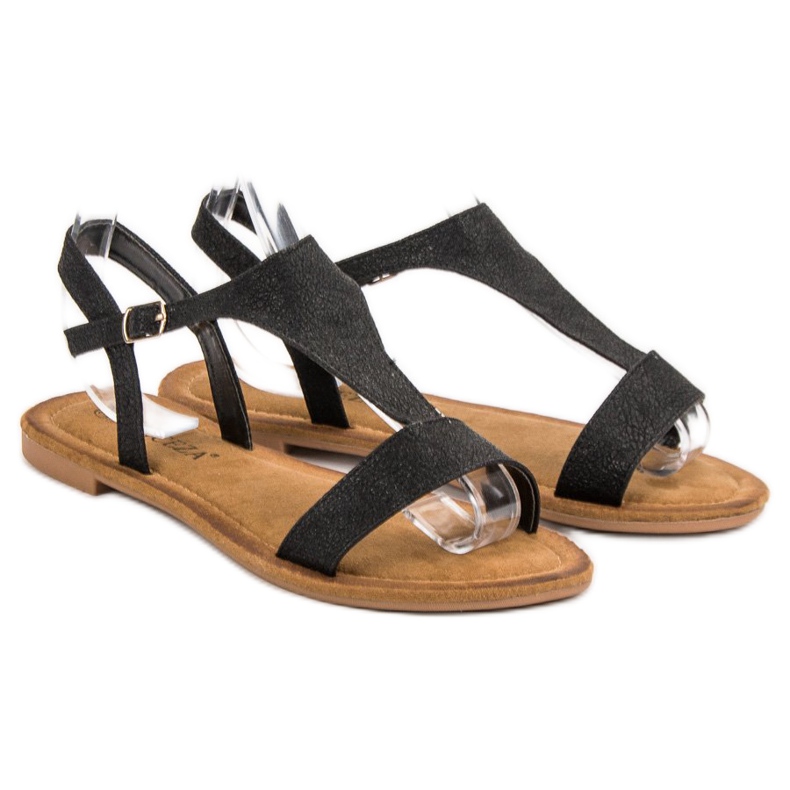 Vinceza Sandales noires 1