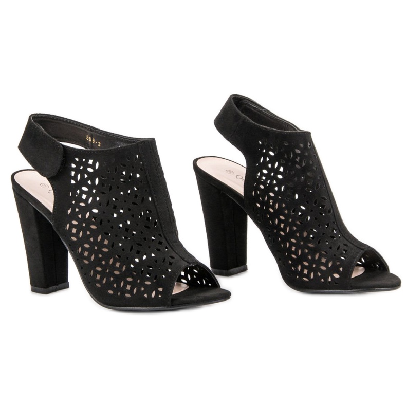 Queen Vivi Sandales ajourées à tige le noir 2