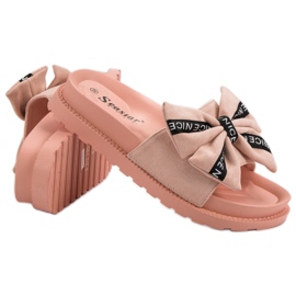 Seastar Pantoufles en daim pour femmes rose 6
