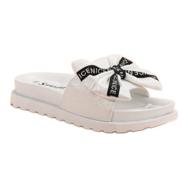 Seastar Pantoufles en daim pour femmes blanche 6