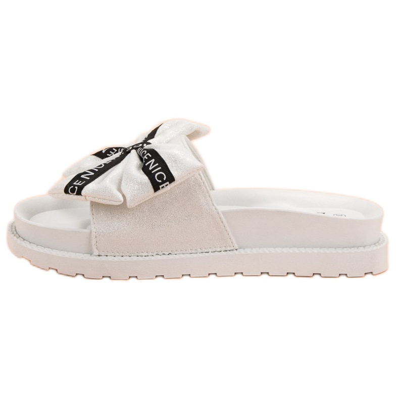 Seastar Pantoufles en daim pour femmes blanc 1