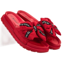 Seastar Pantoufles en daim pour femmes rouge 6