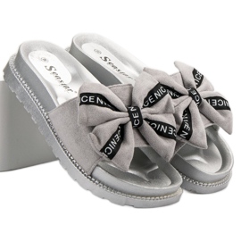 Seastar Pantoufles en daim pour femmes gris 6