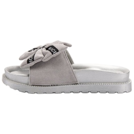 Seastar Pantoufles en daim pour femmes gris 4