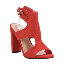 Seastar Sandales en daim élégantes rouge 2