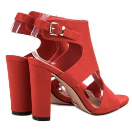 Seastar Sandales en daim élégantes rouge 4