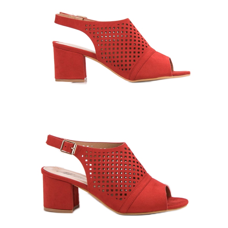 Sandales fermées décontractées rouge 2