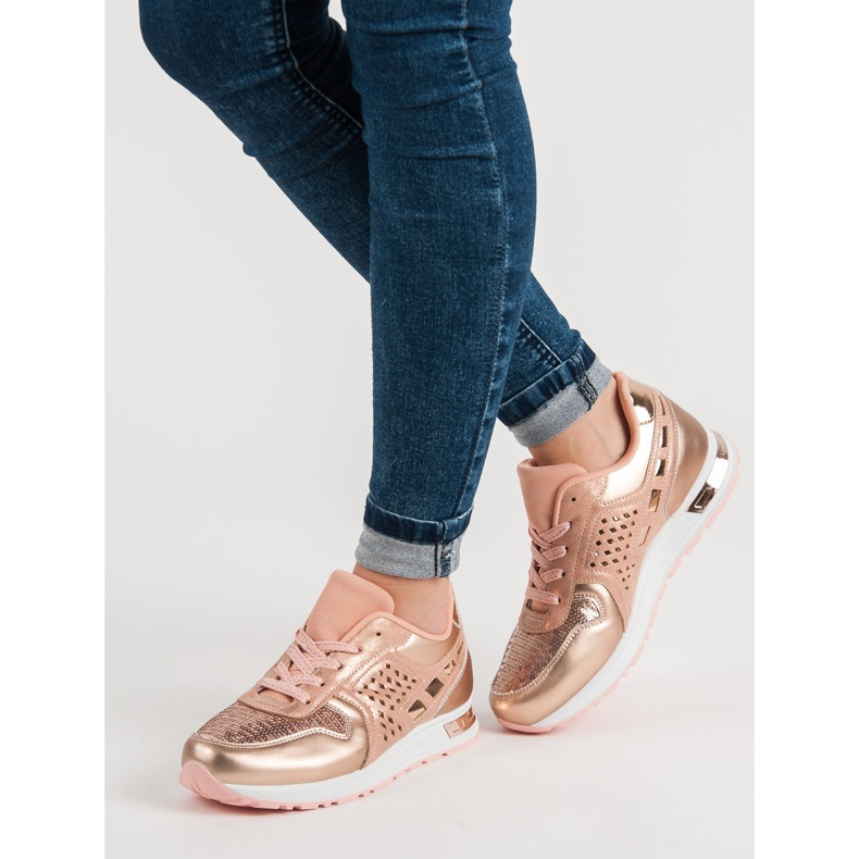 Chaussures de sport à paillettes rose 1 Chaussures de sport à paillettes rose 1