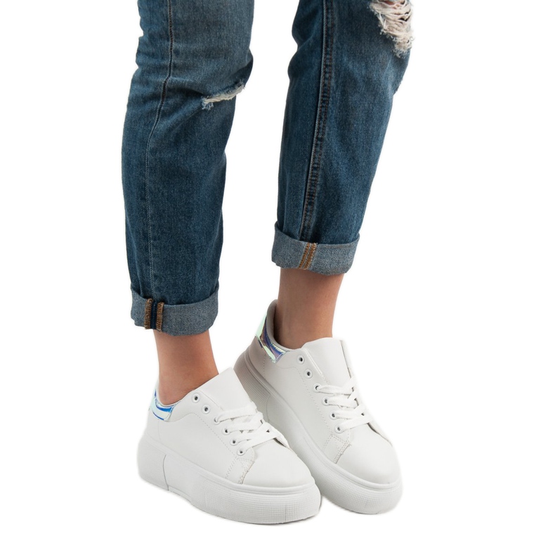 Renda Chaussures blanches sur la plate-forme 1