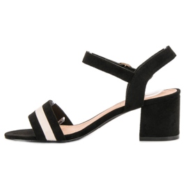 Queen Vivi Sandales à talons à la mode noir 1