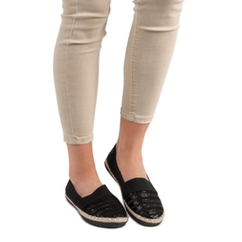 Kayla Espadrilles Brillantes noir 1