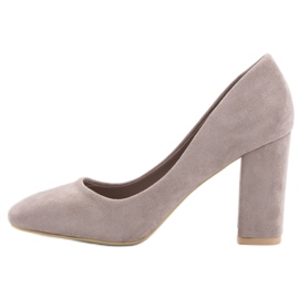 Small Swan Escarpins classiques en daim gris 6
