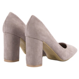 Small Swan Escarpins classiques en daim gris 1