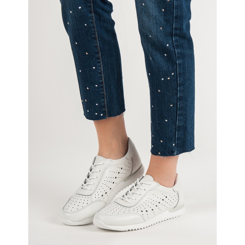 Kylie Chaussures en cuir blanc blanche 1 Kylie Chaussures en cuir blanc blanche 1