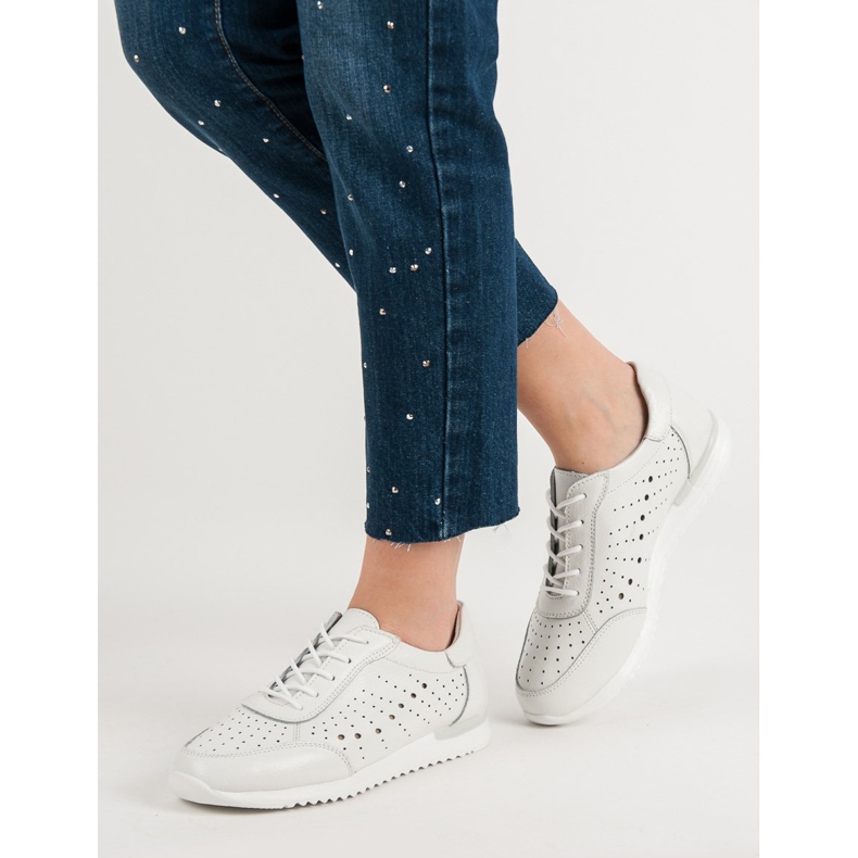 Kylie Chaussures en cuir blanc blanche 2 Kylie Chaussures en cuir blanc blanche 2