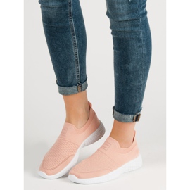 Weide Chaussures textiles à la mode rose 3