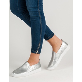 SHELOVET Slipons Ajourés gris 2 SHELOVET Slipons Ajourés gris 2