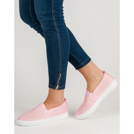 SHELOVET Slipons Ajourés rose 1