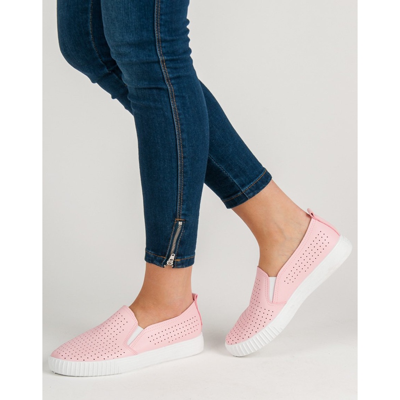 SHELOVET Slipons Ajourés rose 1