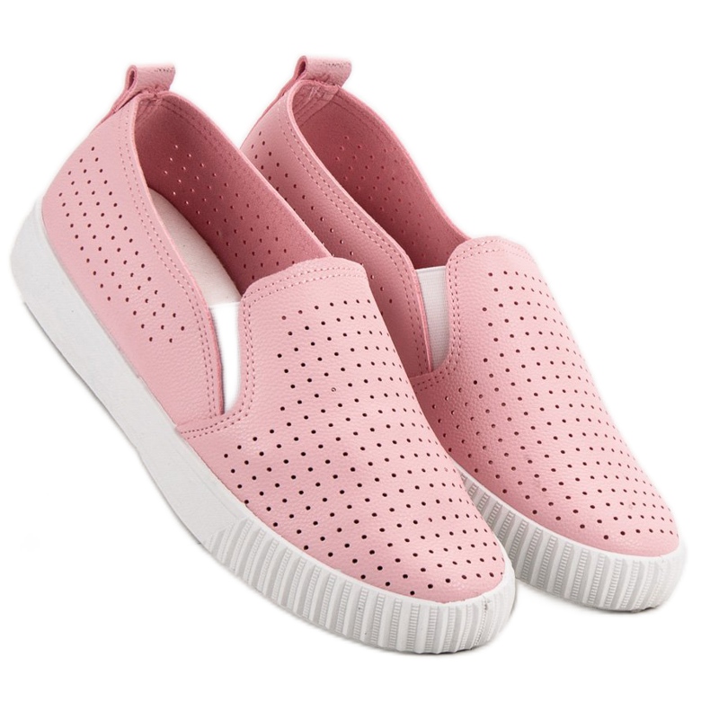 SHELOVET Slipons Ajourés rose 2