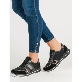 SHELOVET Chaussures de sport à lacets noir 2