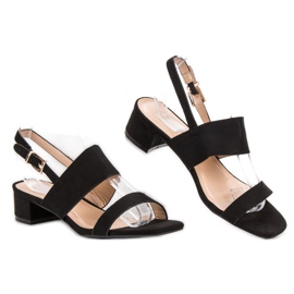 Small Swan Sandales confortables à talons hauts noir 2