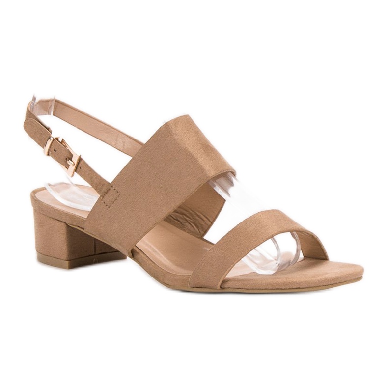 Small Swan Sandales confortables à talons hauts brun 1