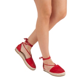 Seastar Espadrilles Nouées Avec Cristaux rouge 2