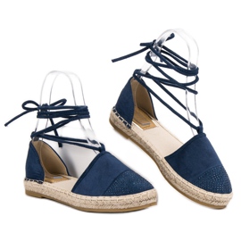 Seastar Espadrilles Nouées Avec Cristaux bleu 2
