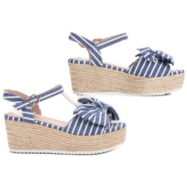 Seastar Sandales compensées avec nœud bleu 2