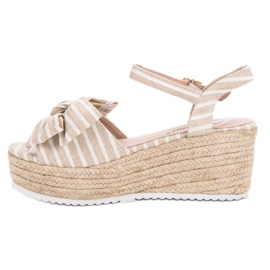 Seastar Sandales compensées avec nœud brun 5