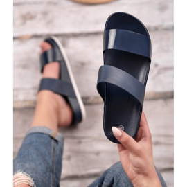 SHELOVET Chaussons Confortables Bleu Marine 2 SHELOVET Chaussons Confortables Bleu Marine 2