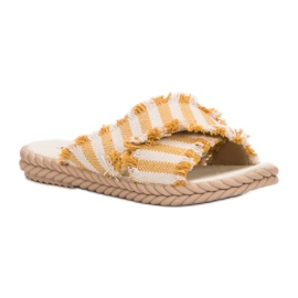 Seastar Pantoufles Rayées jaune 6