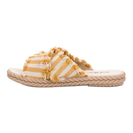 Seastar Pantoufles Rayées jaune 7